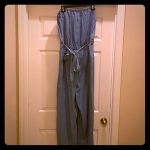 Strapless Denim Jumpsuit